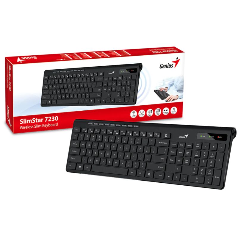 Teclado Inalambrico Genius Slimstar KB-7230 – NICACOMP Nicaragua