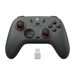 GameSir Nova Lite 2, controlador inalámbrico para PC con joysticks y gatillos de efecto Hall, 2.4G y conexión por cable con tasa de sondeo de 1000 Hz, botones reasignables. Compatible con PC / Nintendo Switch / Steam / Android (color gris).